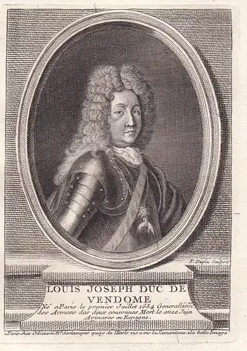 Louis Joseph Duc de Vendome - Louis II Joseph de Bourbon (1654-1712) Prince du sang, Duc de Vendôme, Duc de Be