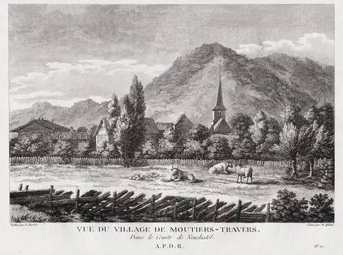 Vue Du Village De Moutiers-Travers. Dans le Comte de Neuchatel - Motiers Kanton Neuenburg / Schweiz Suisse