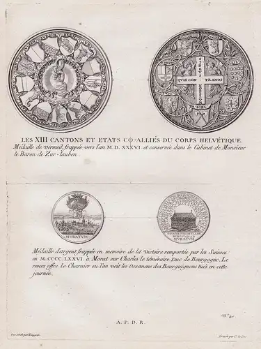 Les XIII Cantons et Etats Co-Allies du Corps Helvetique - Schweiz Suisse 13 Kantone Cantons Numismatik Münzen