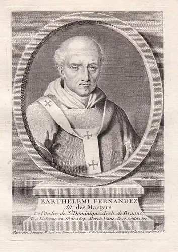 Barthelemi Fernandez - Bartolomé de los Mártires (1514-1590) Bartholomew of Braga, archbishop Portugal Portrai