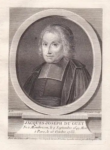 Jacques Joseph du Guet - Jacques Joseph Duguet (1649-1733) Montbrison Strasbourg Paris Bruxelles moraliste gra