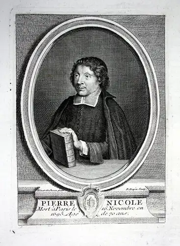 Pierre Nicole - Pierre Nicole (1625 - 1695) Logiker Theologe Frankreich France Portrait
