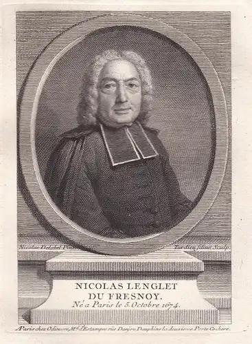 Nicolas Lenglet du Fresnoy - Nicolas Lenglet Du Fresnoy (1674-1755) geographer, bibliographer of alchemy, scho