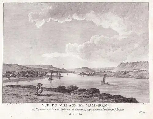 Vue du Village de Mammren, en Turgovie sur le Lac inferieur de Constance,appartenant al'abbaie de Rheinau - Ma