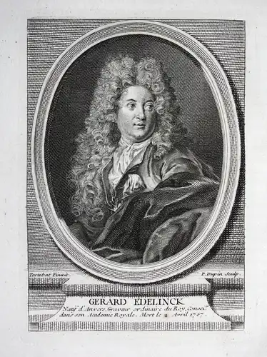 Gerard Edelinck - Gerard Edelinck (1640-1707) engraver graveur Kupferstecher Portrait gravure