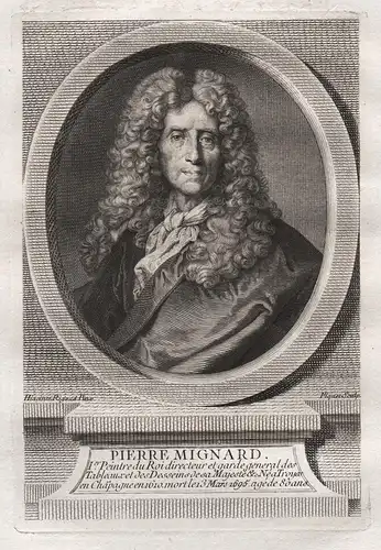 Pierre Mignard - Pierre Mignard (1612-1695) painter Maler peintre Portrait gravure engraving