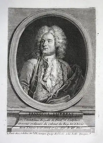 Francois Chereau - Francois Chereau (1680-1729) graveur engraver Kupferstecher Blois Portrait gravure