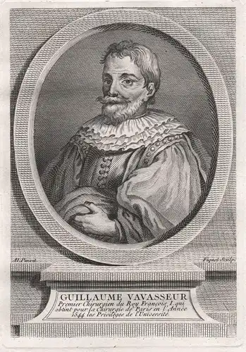 Guillaume Vavasseur - Guillaume Vavasseur (16th century) William Chirurg Arzt surgeon gravure France Portrait