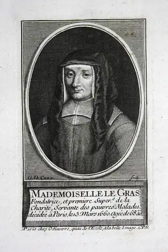 Mademoiselle le Gras - Louise de Marillac (1591-1660) Gras founder Ordensgründerin aristocrat order founder gr