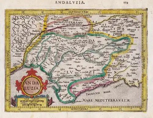 Andaluzia - Andalucia Andalusia Espana Spain Spanien map Karte mapa