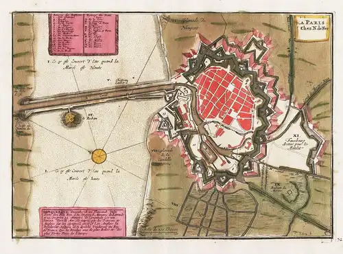 Donquerke - Dunkerque Hauts-de-France carte map Karte gravure