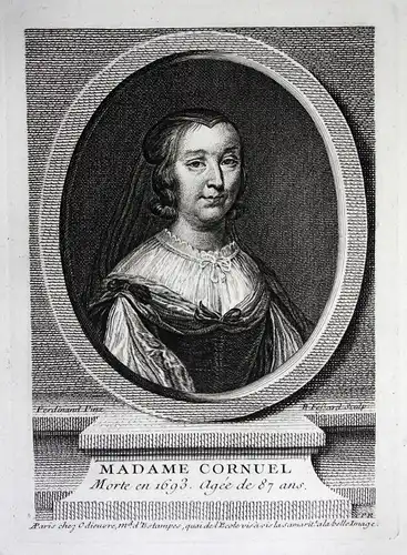 Madame Cornuel - Anne Marie Bigot Cornuel Frankreich France gravure Kuperstich Portrait