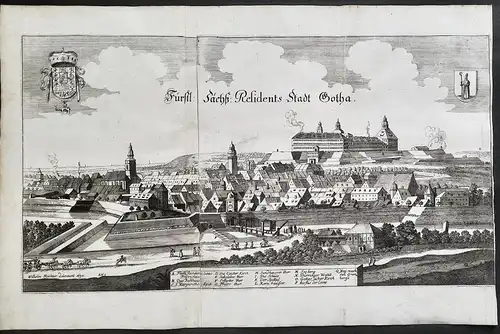 Fürstl. Sächs: Residents Stadt Gotha. - Gotha Panorama   Thüringen