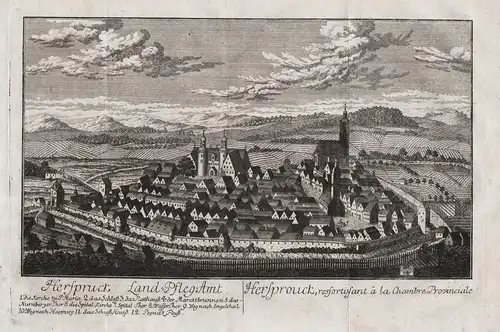 Herspruck - Land-Pfleg Amt / Herspruck, resfortissant a la Chambre Provinciale - Hersbruck Gesamtansicht Mitte