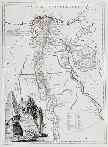 Carte de l'Egypte Ancienne et Moderne. -  Egypt Ägypten Nile Nil Africa Afrika Afrique