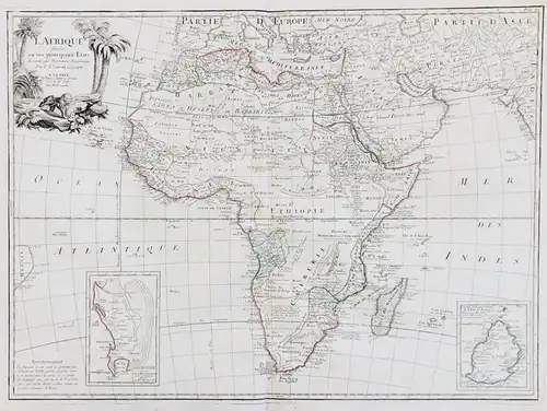 L'Afrique divisée en ses principaux Etats - Africa Afrika Afrique continent Kontinent