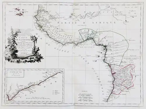 Carte de la Guinee Contenant les Isles du Cap Verd, le Senegal, la Cote de Guinee Proprement Dite, les Royaume
