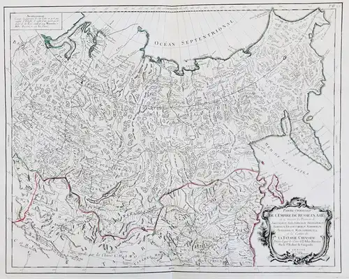 Partie Orientale de l'Empire de Russie en Asie, ou se Trouvent les Provinces de Jakuckskoy, Nerckzinskoy, Seli