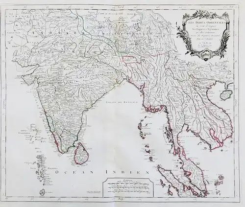 Les Indes Orientales, ou sont distingues les Empires et Royaumes qu'elles continnent tirées du Neptune Orienta