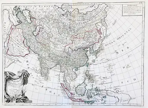 l'Asie divisée en ses principaux Etats - Asia Asie Asien continent Kontinent China Japan Korea Philippines Ind