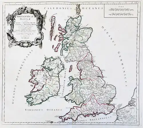 Britannicae Insulae in quibus Albion seu Britannia Major, et Ivernia seu Britannia Minor : juxta Ptolemaei men