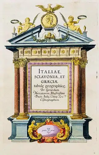 Italiae, Sclavoniae, et Greciae tabule geographice - Atlas Titelblatt Titel title Italy Greece Italia Griechen