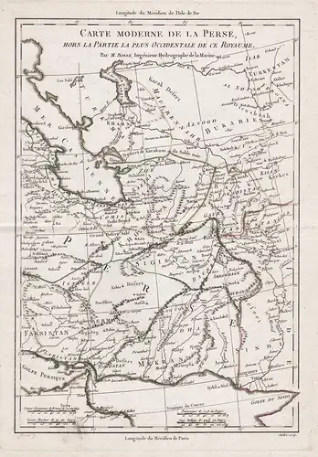 Carte Moderne de la Persie, hors la Partie la Plus Occidentale de ce Royaume - Persia Persien Iran