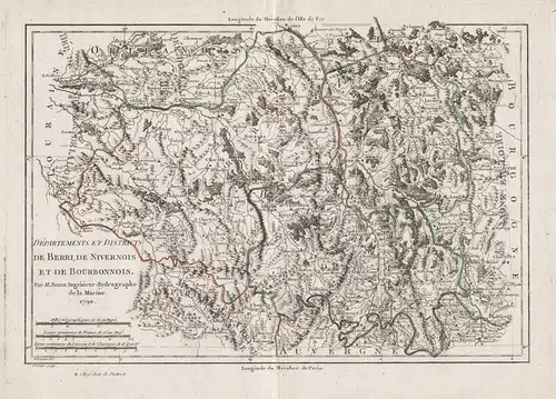 Departements et Districts de Berri, de Nivernois et de Bourbonnois - Berry Nivernais Bourbonnais Montlucon Vic