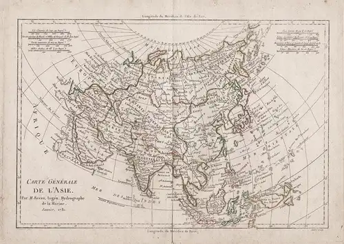 Carte Generale de l'Asie - Asia Asie Asien continent Kontinent Korea Japan Philippines
