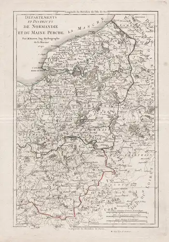 Departements et Districts de Normandie et du Maine Perche - Normandie Maine-Perche Rouen Chartres Beaumont Cae