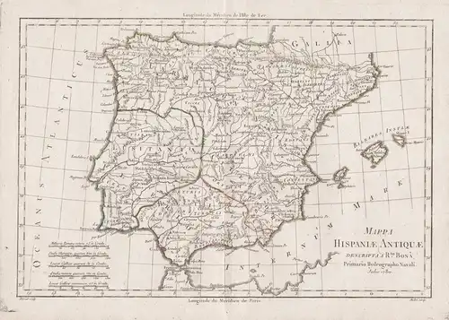 Mappa Hispaniae Antiquae - Espana Spain Spanien Espagne