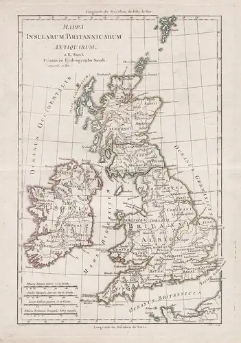 Mappa Insularum Britannicarum Antiquarum - British Isles Great Britain Ireland England Scotland Schottland