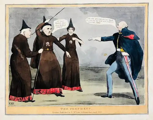 The Prophecy - Macbeth Karikatur caricature satire Cumberland
