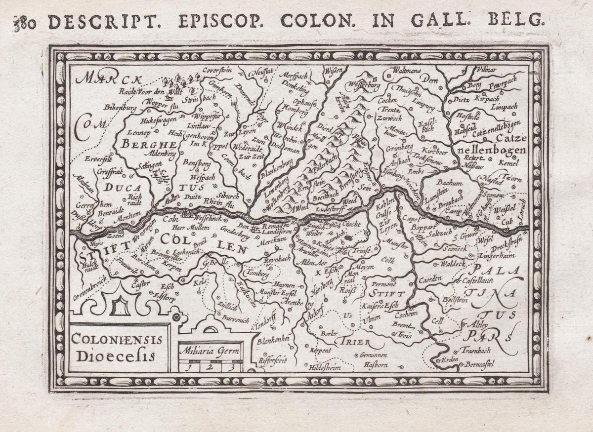 Coloniensis Dioecesis - Köln Erzstift Kurfürstentum Kurköln map Karte