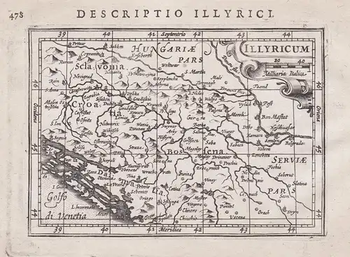 Illyricum - Illyria Illyrien Croatia Kroatien Bosnia Herzegovina Montenegro Serbia map Karte carte