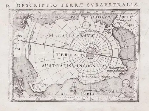 Magellanica sive Terra Australis incognita. - South Pole Australia Südpol Antarktis Antarctica map Karte carte