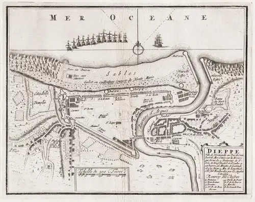 Dieppe - Dieppe Seine-Maritime Normandie gravure