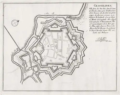 Gravelines - Gravelines Grevelingen Hauts-de-France gravure