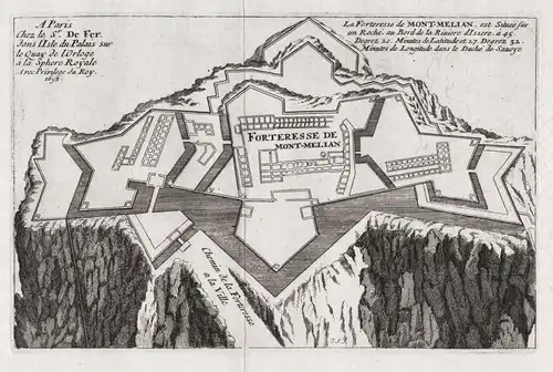 La Forteresse de Mont-Melian - Montmelian Savoie Auvergne-Rhone-Alpes gravure