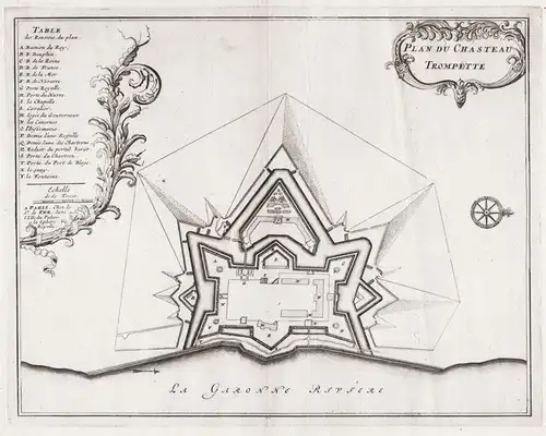 Plan du Chasteau Trompette - Bordeaux Chateau Trompette Gironde Nouvelle Aquitaine gravure