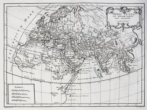 Orbis Vetus. Le Monde Connu des Anciens. - Old World Map Antike Welt Weltkarte Karte map