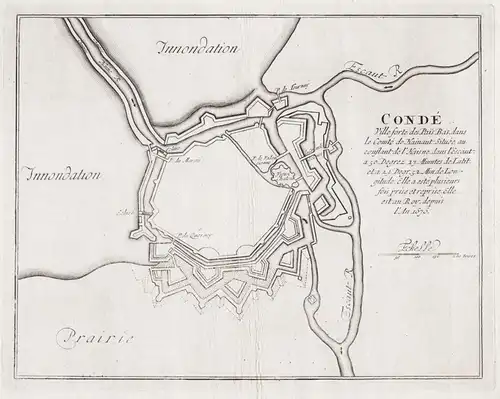 Condé - Condé-sur-l'Escaut Hauts-de-France gravure