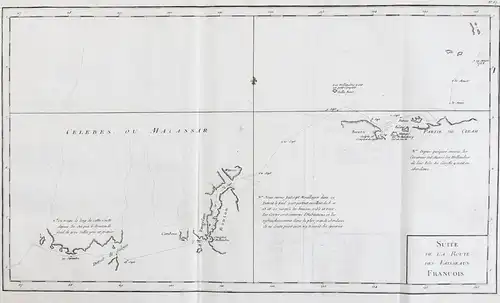 Suite de la route des vaisseuax francois - Celebes Sulawesi Indonesia Seram Island Indonesien Asien Asia Karte