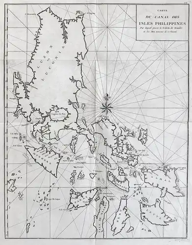 Carte du Canal des Isles Philippines - Philippines Southeast Asia Karte map