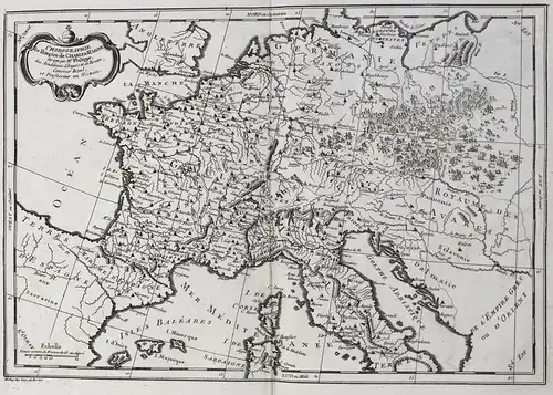 Chorographie de l'Empire de Charles-Magne. - Karl der Große Charlemagne Europa Europe