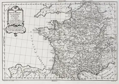 Imperii Romani Pars Occidentailis. Gallia la Gaule. - France Frankreich Gallia Gallien Gallier