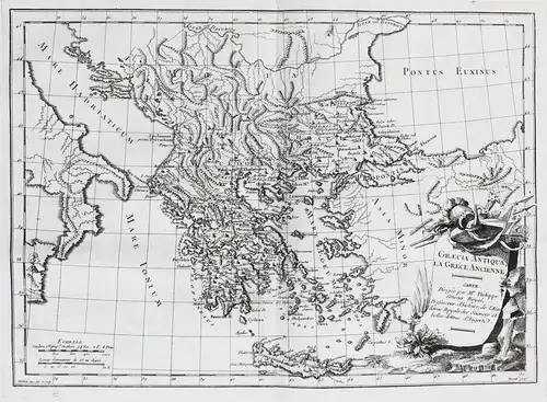 Graecia Antiqua. - Greece Griechenland Karte map