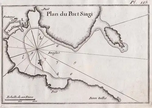 Plan du Port Siagi - Sigacik Izmir Turkey Türkei ile island Insel