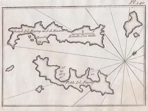 Grande Isle Fourny au S. de Nacarie / Petite Isle Fourny - Fournoi Fourni Korseon island ile Insel Greece Grie