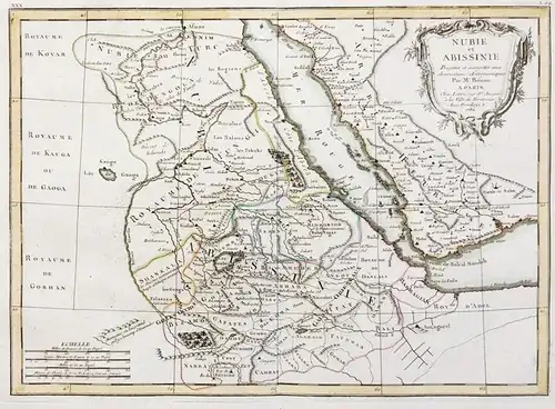 Nubie et Abissinie. Projettee et assujettie aux observations Astronomiques. - Egypt Sudan Eritrea Saudi Arabia